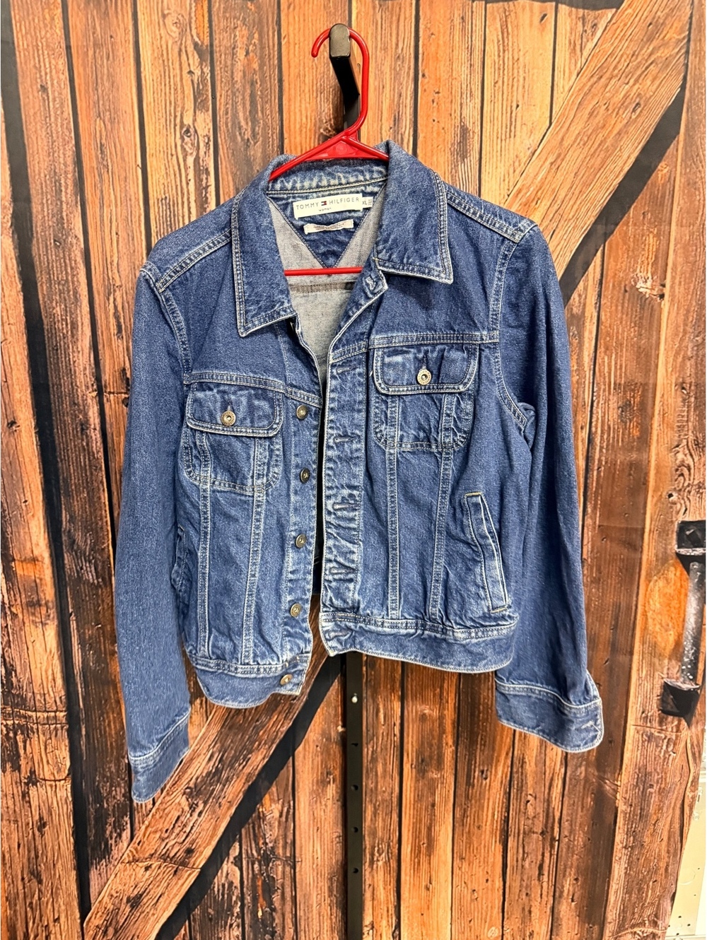 Tommy Hilfiger Women's Denim Jacket XL Blue Classic Fit
